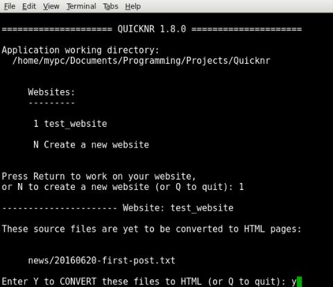 Nothing goes faster than working with Quicknr